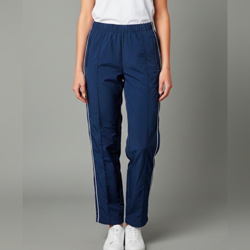 NWT LOVE, GLAM GIRL Navy Blue Nylon Athletic Wind Pants - Size M